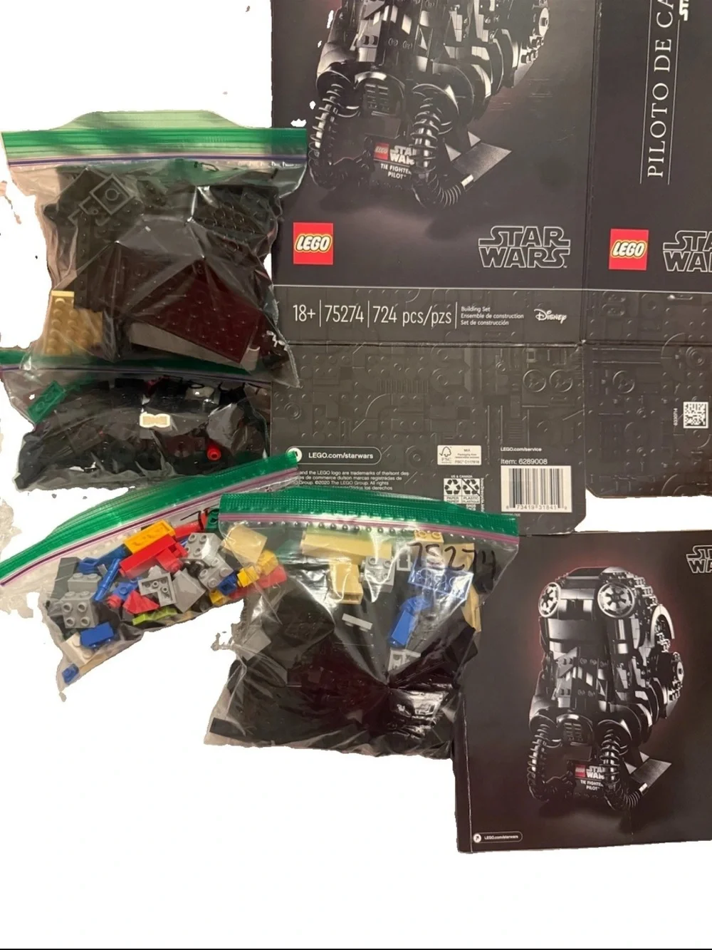 RETIRED LEGO Star Wars 75274 TIE Fighter Pilot Helmet  W/ Box & Manual